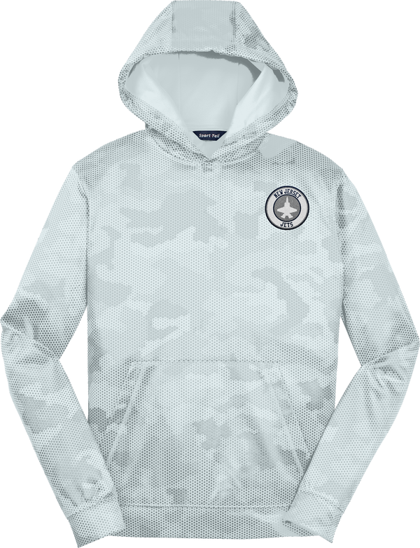 NJ Jets Youth Sport-Wick CamoHex Fleece Hooded Pullover