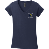 Delaware Jr. Blue Hens Softstyle Ladies Fit V-Neck T-Shirt