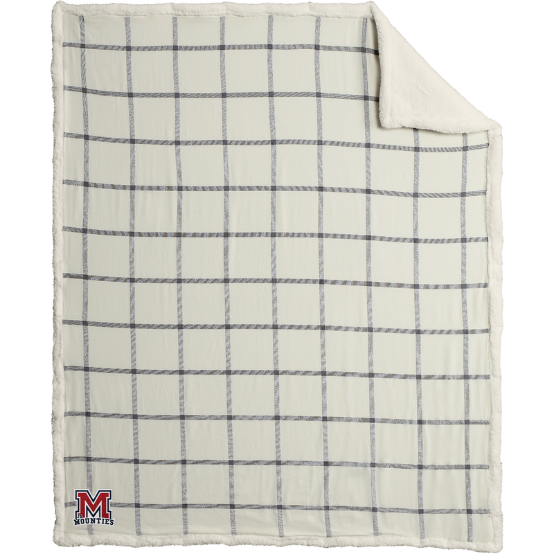 Jr. Mounties Flannel Sherpa Blanket