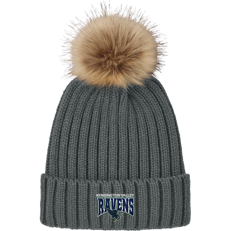 Kensington Valley Ravens Faux Fur Pom Beanie