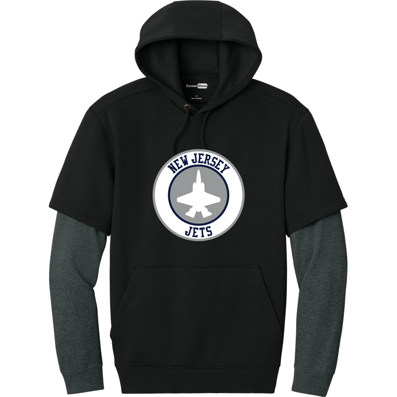 NJ Jets Tough Fleece Layered Hoodie