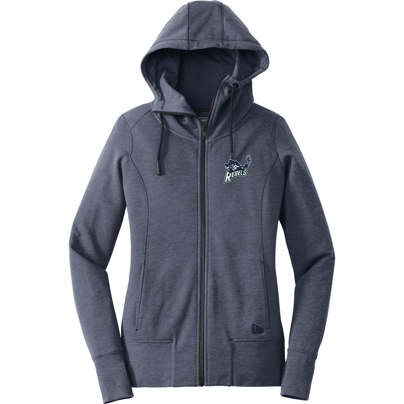 Kensington Valley Rebels New Era Ladies Tri-Blend Fleece Full-Zip Hoodie