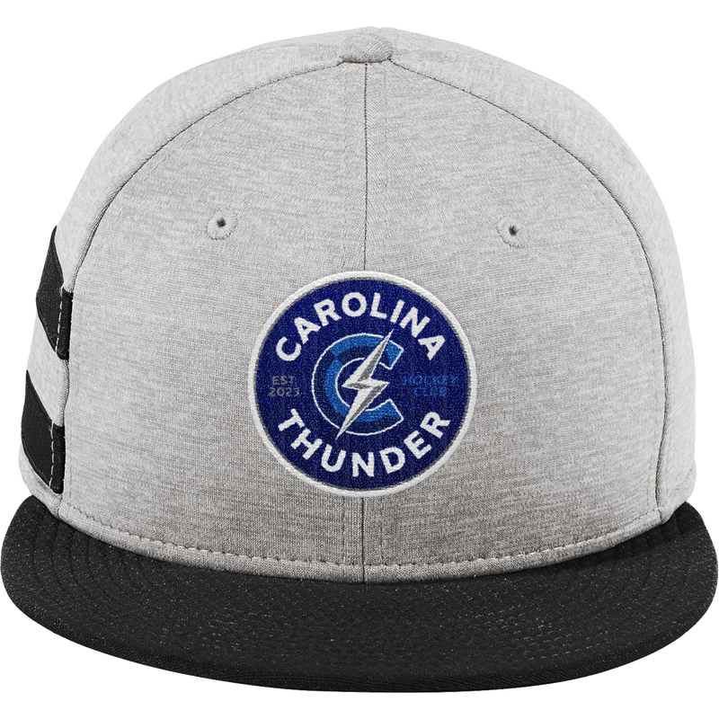 Carolina Thunder New Era Shadow Heather Striped Flat Bill Snapback Cap