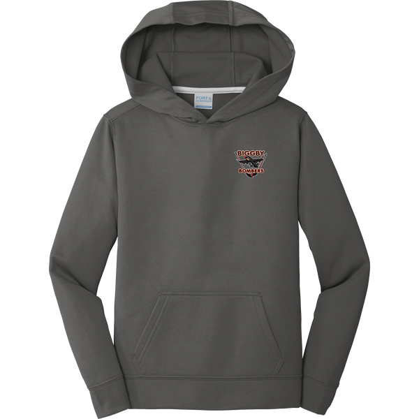Biggby Bombers Youth Performance Fleece Pullover Hooded Sweatshirt